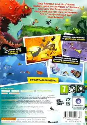 Rayman Origins (USA) box cover back